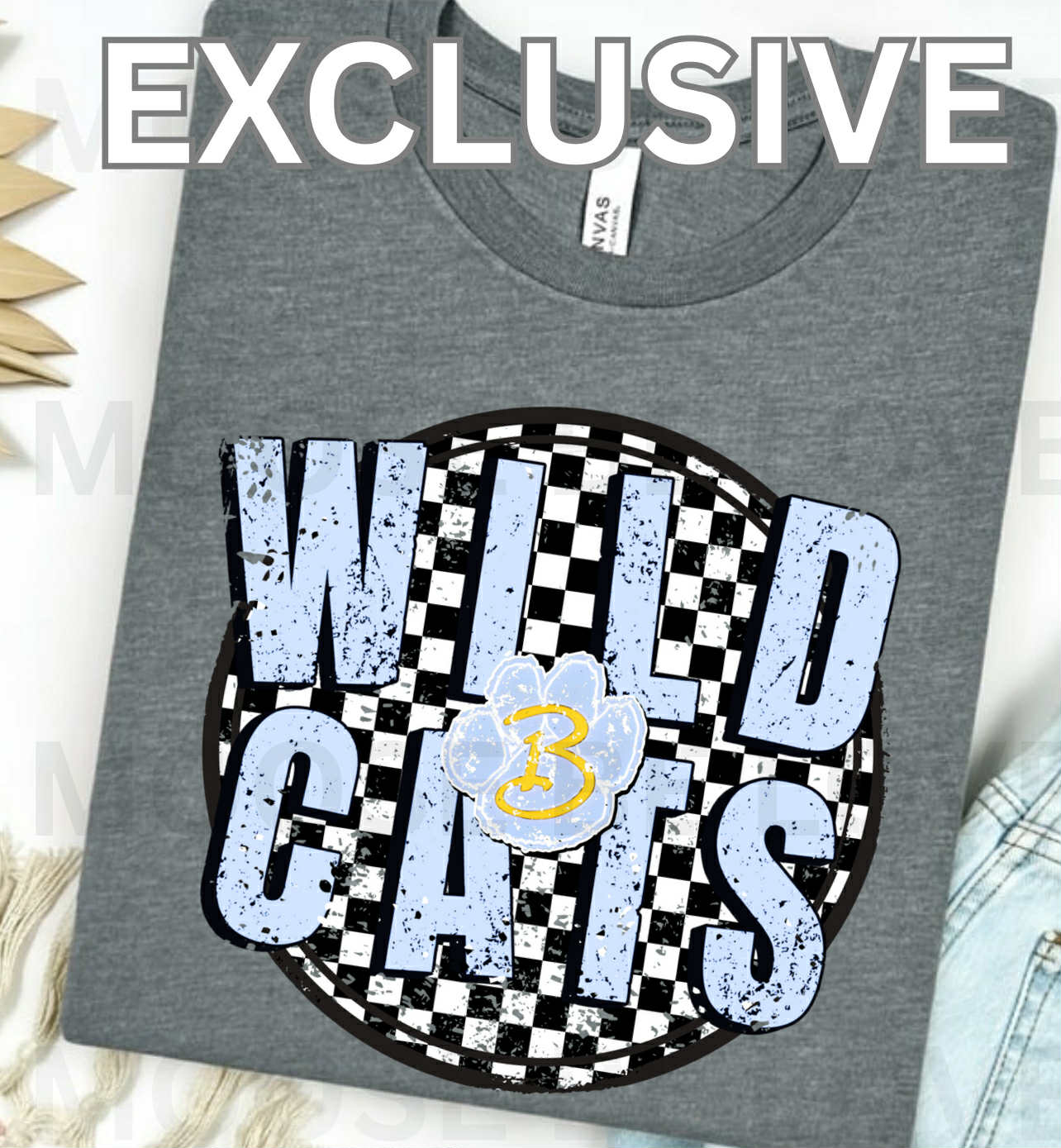 Wildcats Checkered Youth Tee