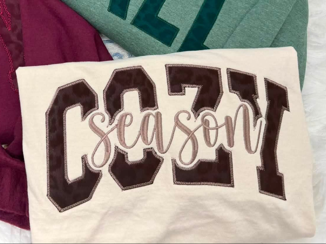 Cozy Season Embroidered Crew