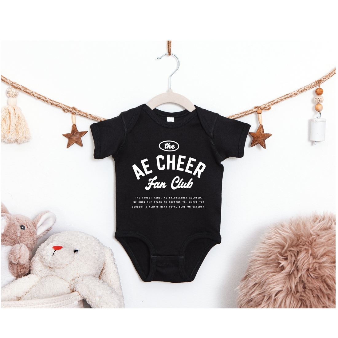 AE Cheer Black Onesie