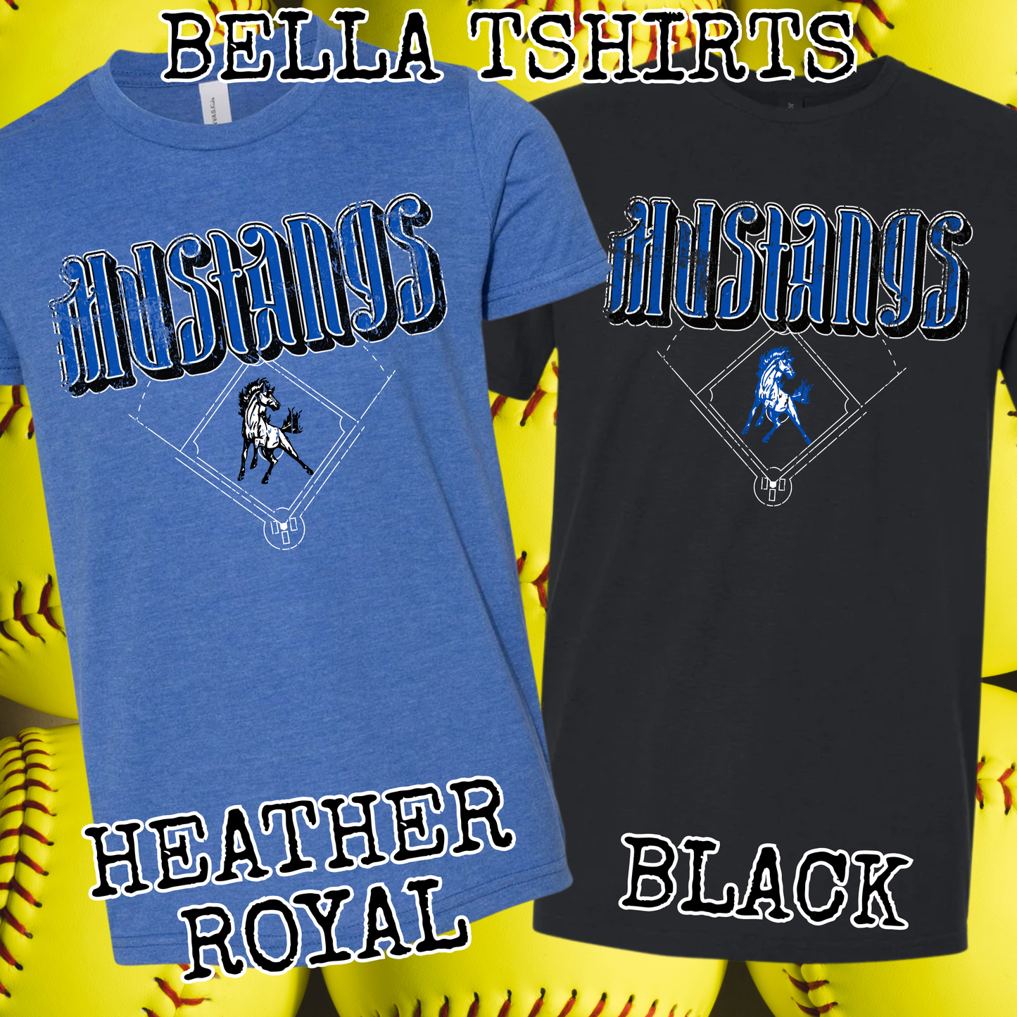 Mustang Softball Bella Tee