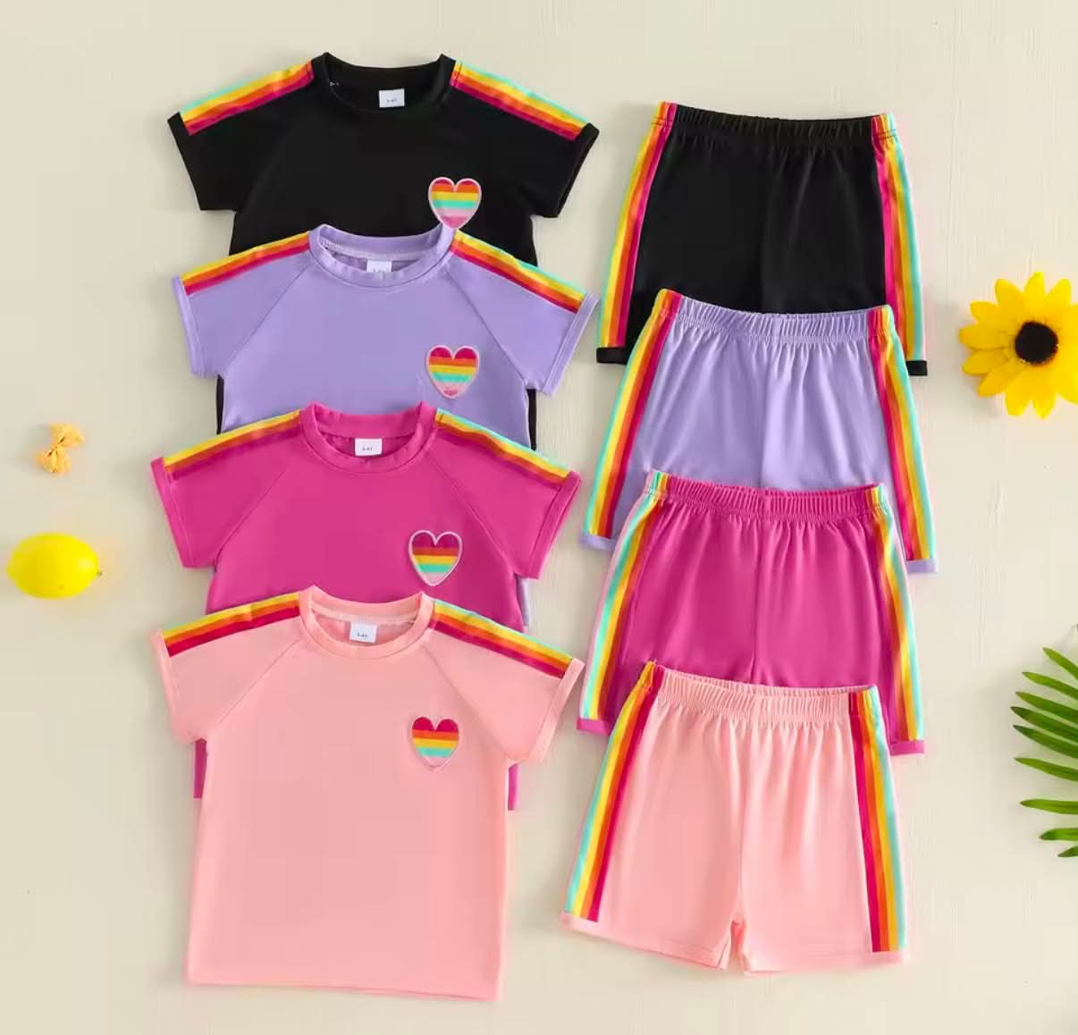 Rainbow Heart Set