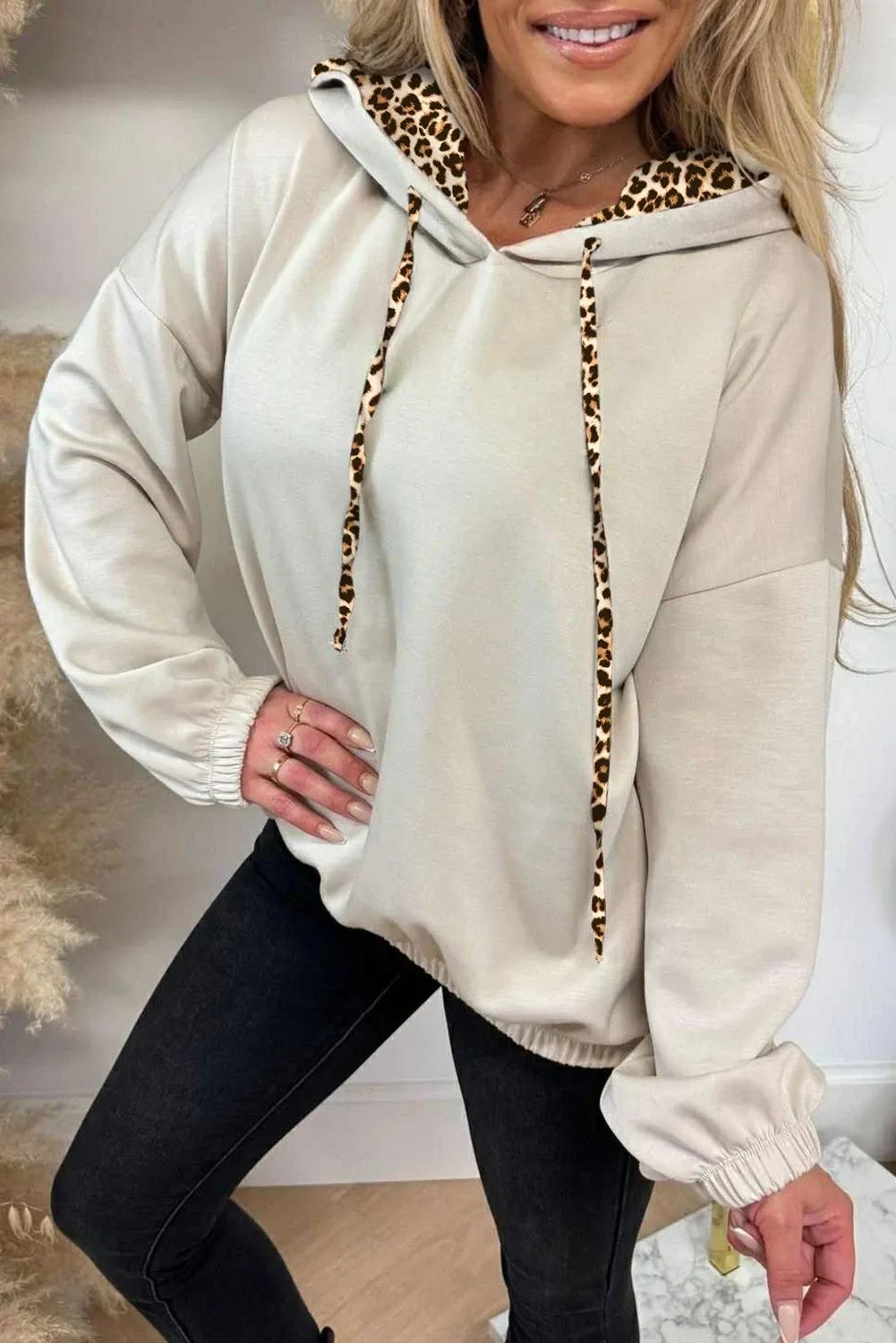 Leopard Hooded Top