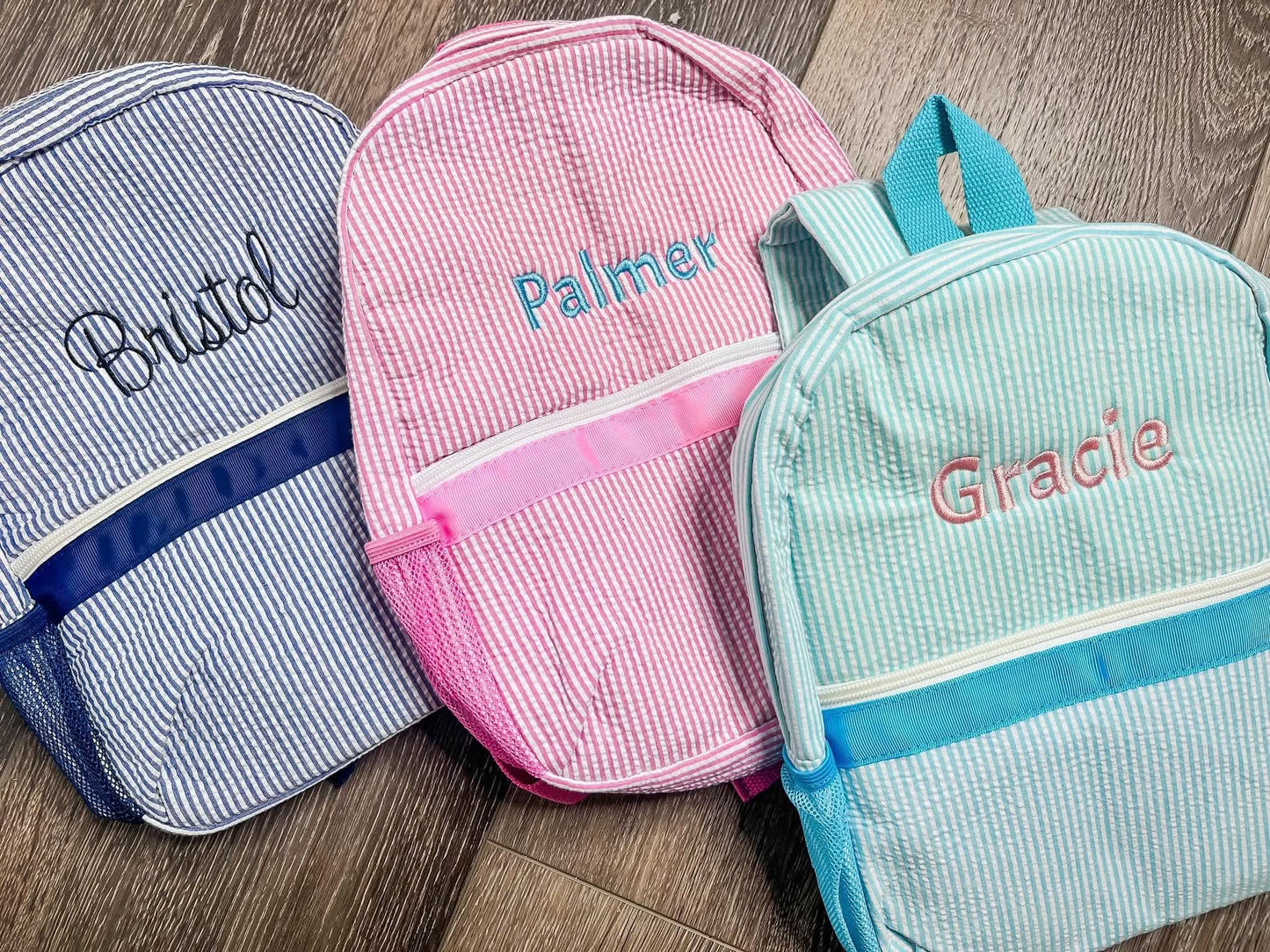 Custom Seersucker Backpack