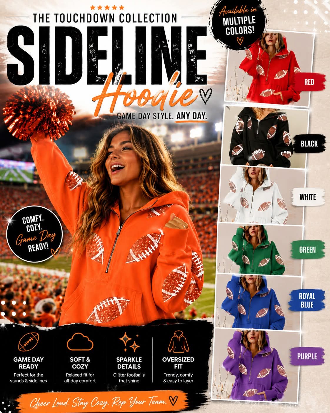 The Touchdown Collection Sideline Hoodie