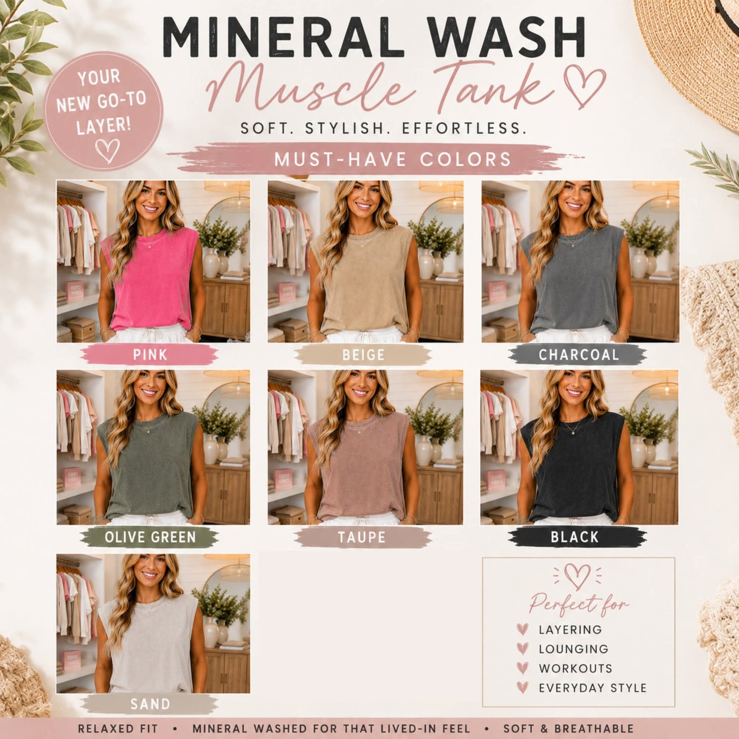 Mineral Washed Oversized Tank
