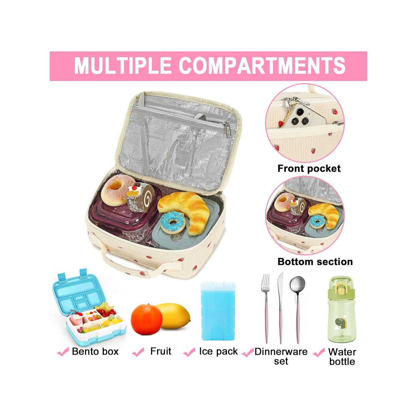 Rope Embroidered Custom Lunch Box