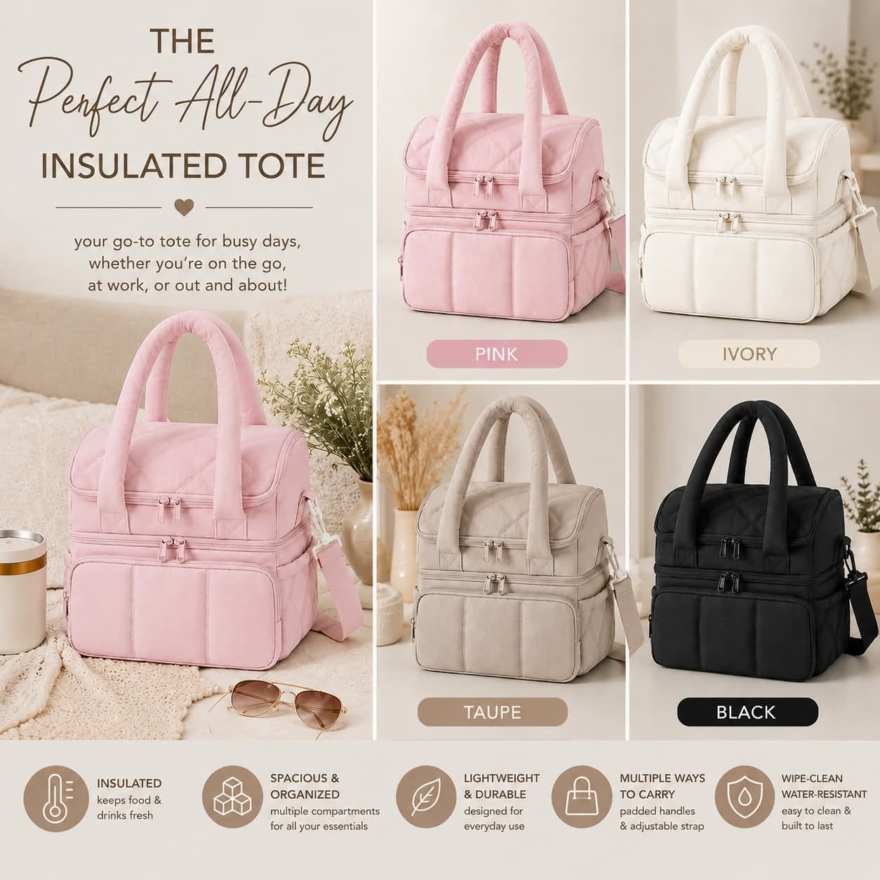 Perfect All Day Insulated Tote