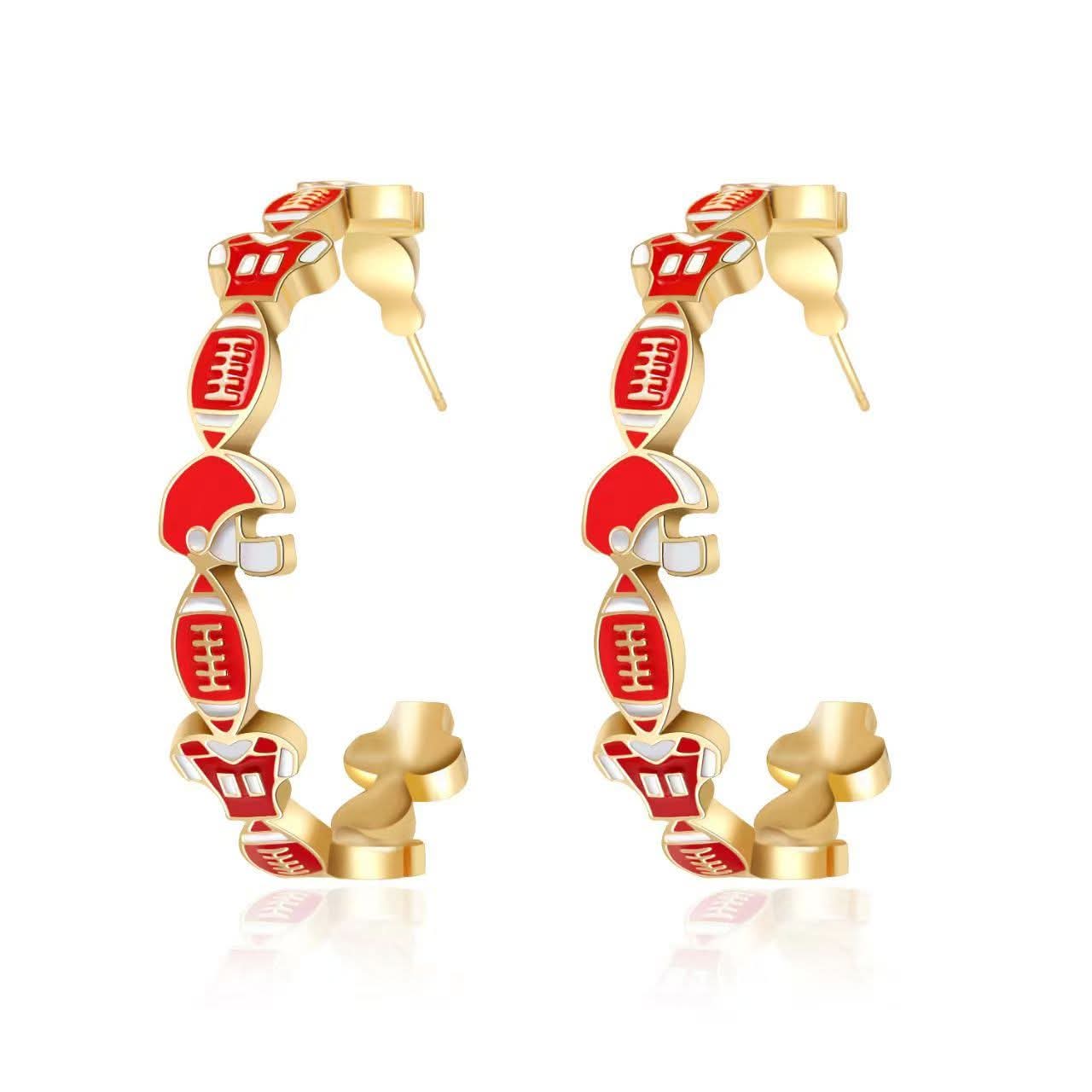 Gane Day Hoop Earrings
