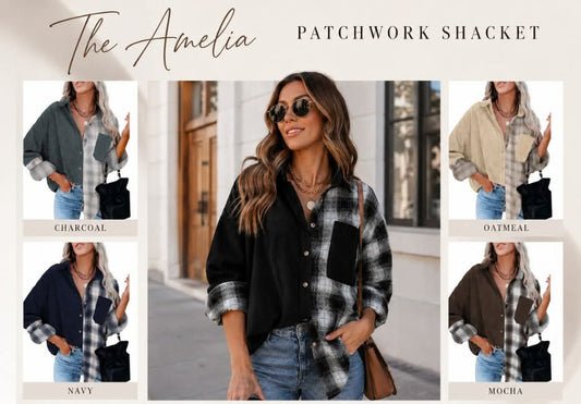Amelia Patchwork Shacket