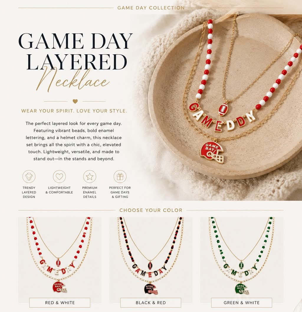 Game Day Layered Necklace