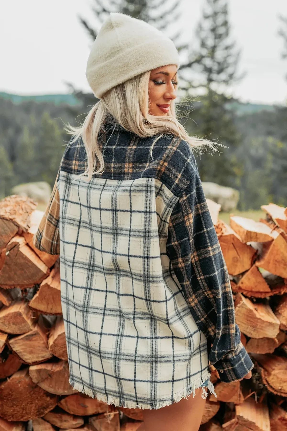 Haisley Multi Plaid Top