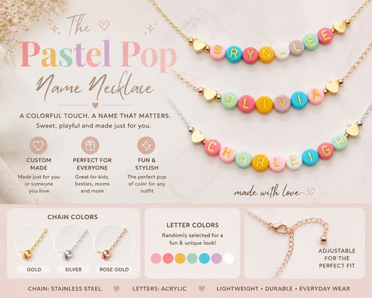 Pastel Pop Name Necklace