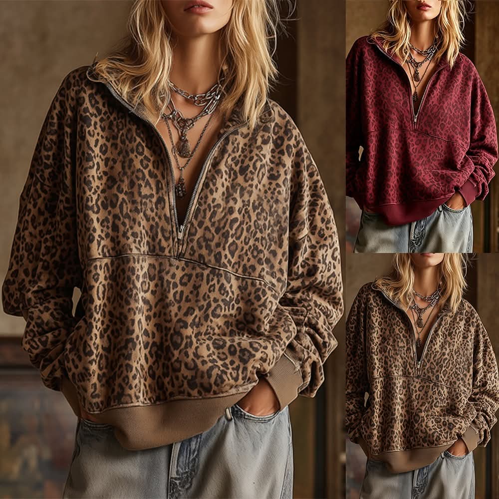 Leopard Rosette Top