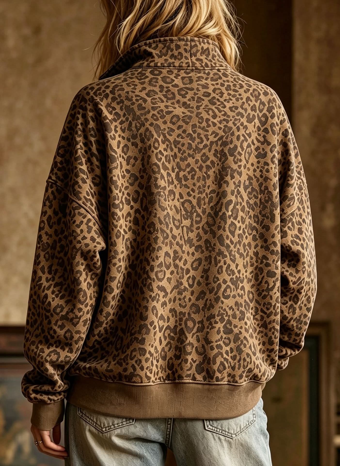 Leopard Rosette Top