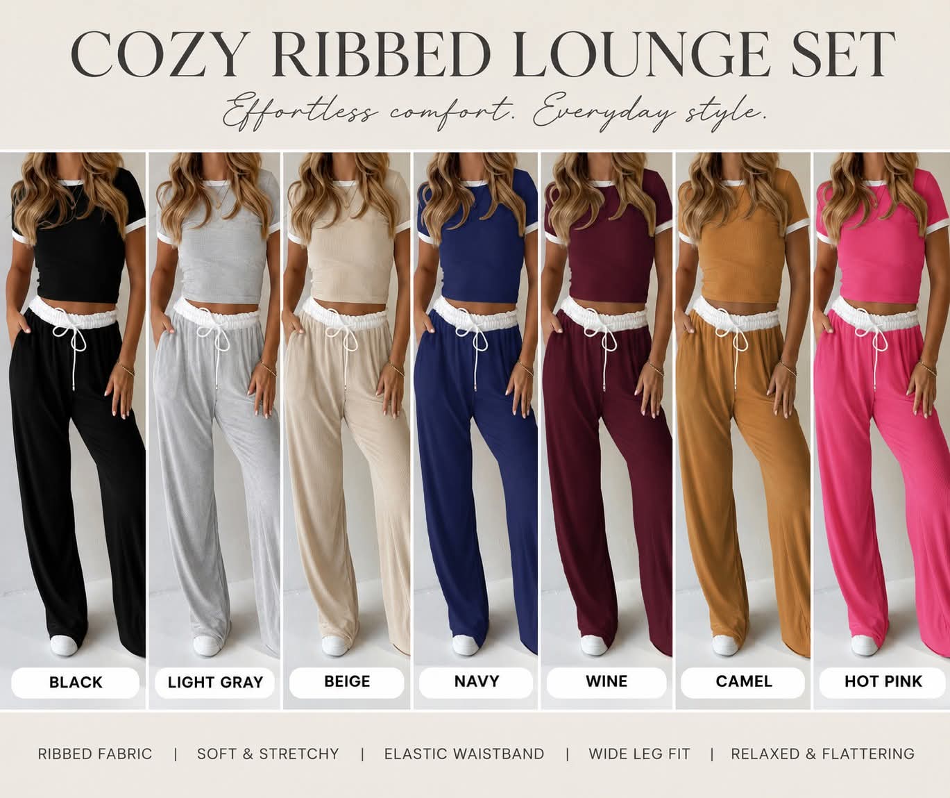 Cozy Ribbed Lounge Set