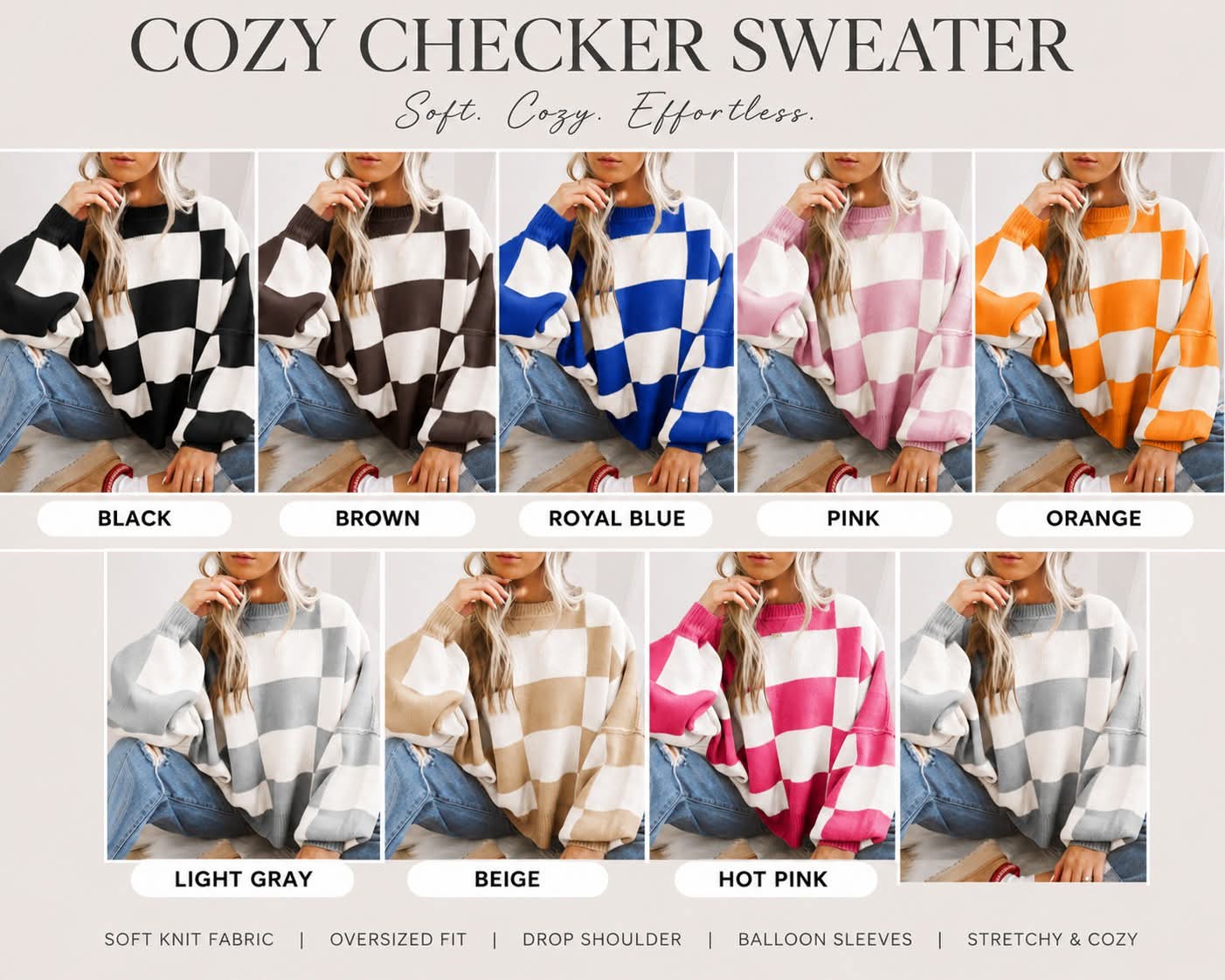 Cozy Checker Sweater