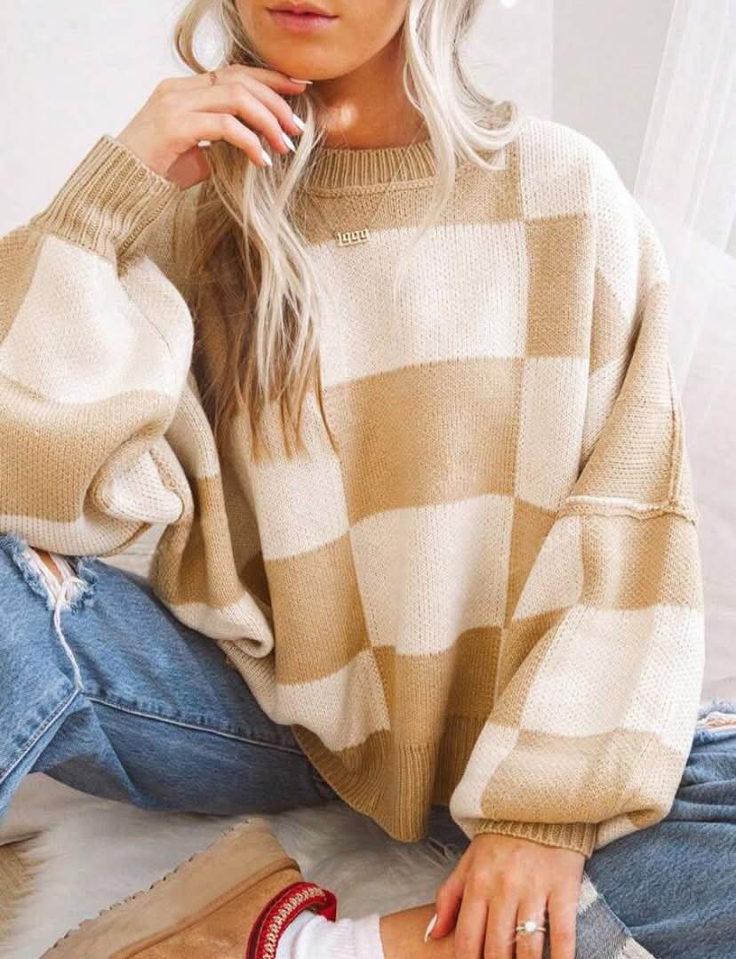 Cozy Checker Sweater