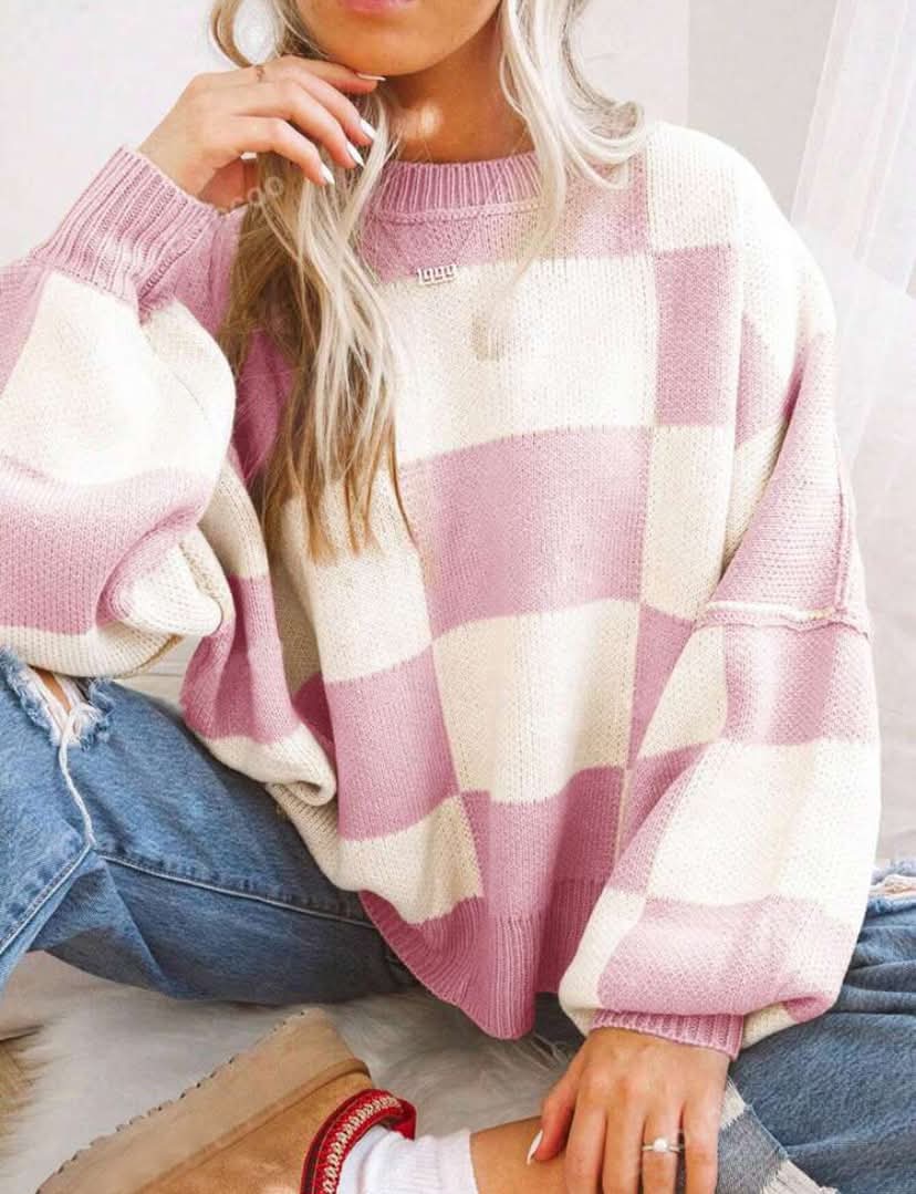 Cozy Checker Sweater