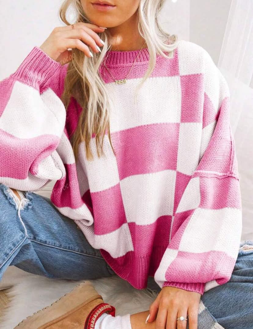 Cozy Checker Sweater