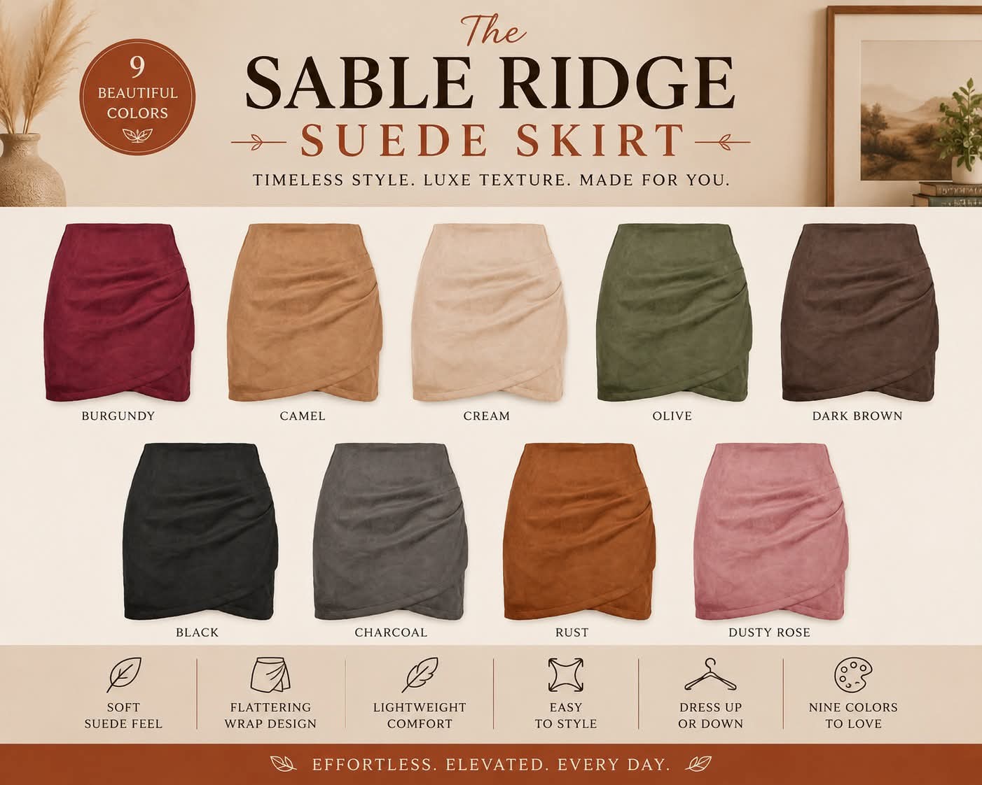 Sable Ridge Suede Skirt