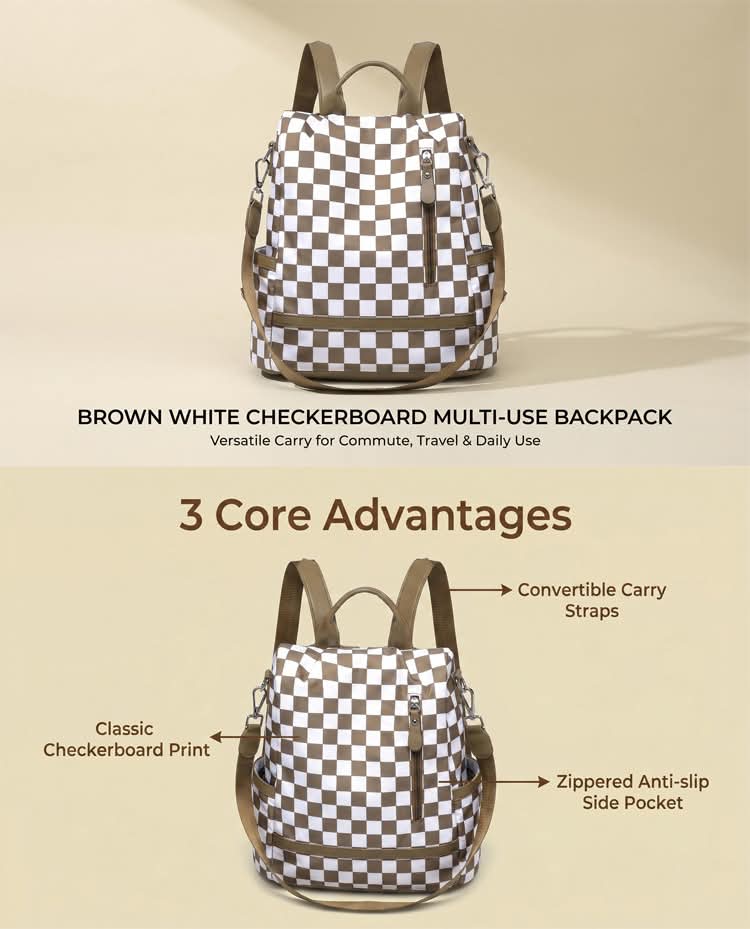 Camden Check Backpack