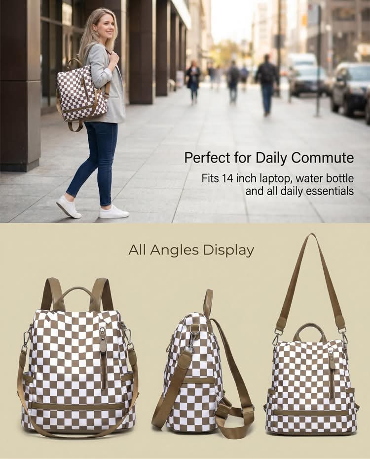 Camden Check Backpack