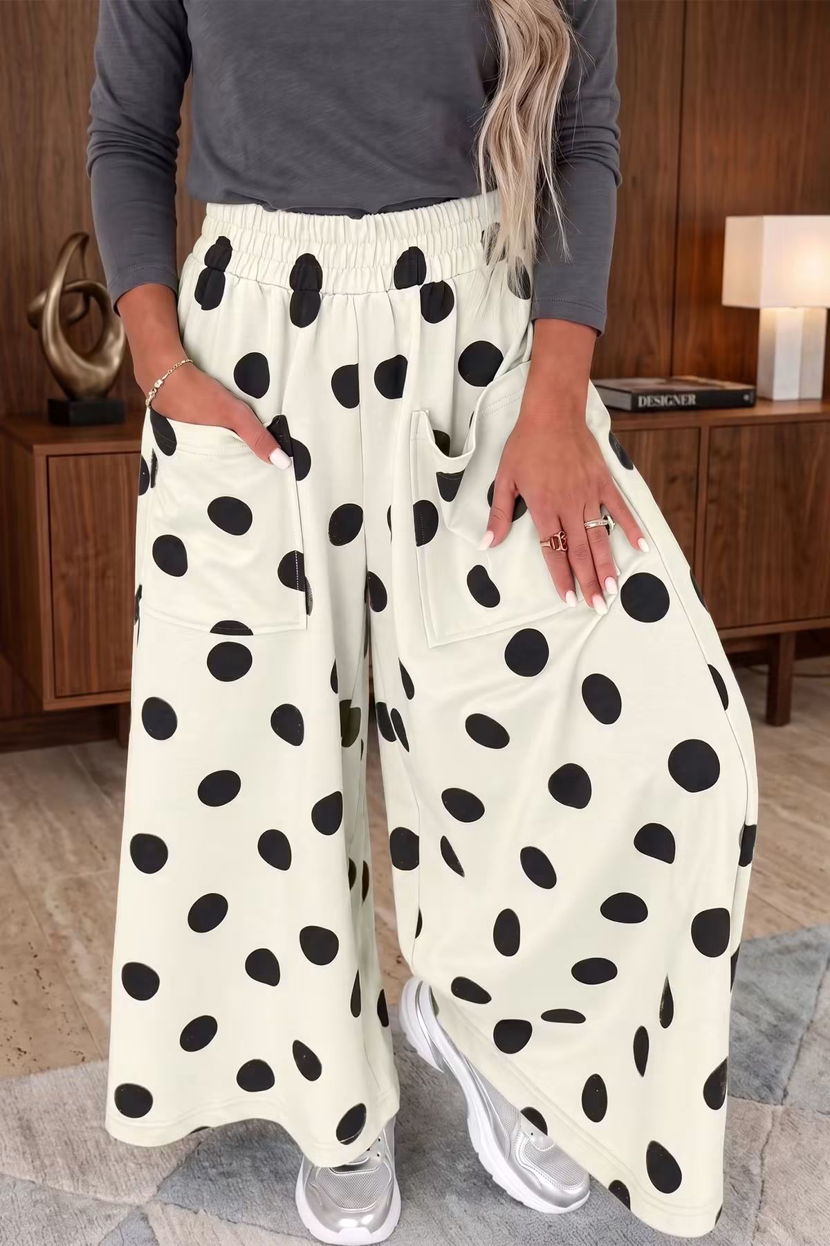 Polka Dot Wide Leg Pants