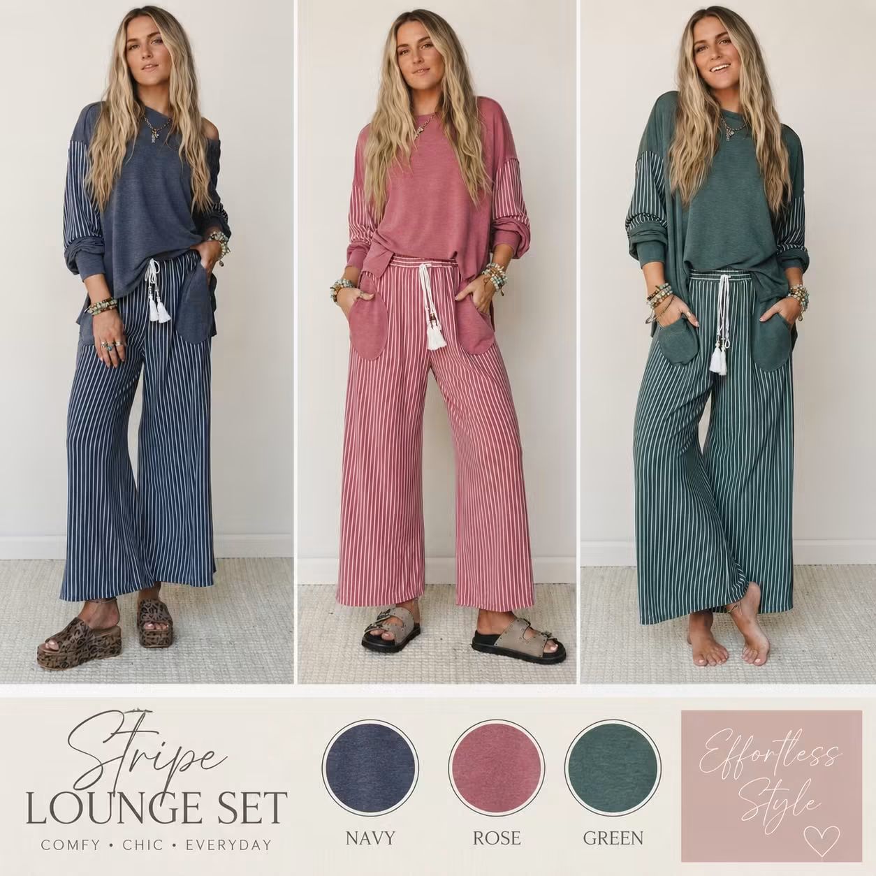 Stripe Lounge Set