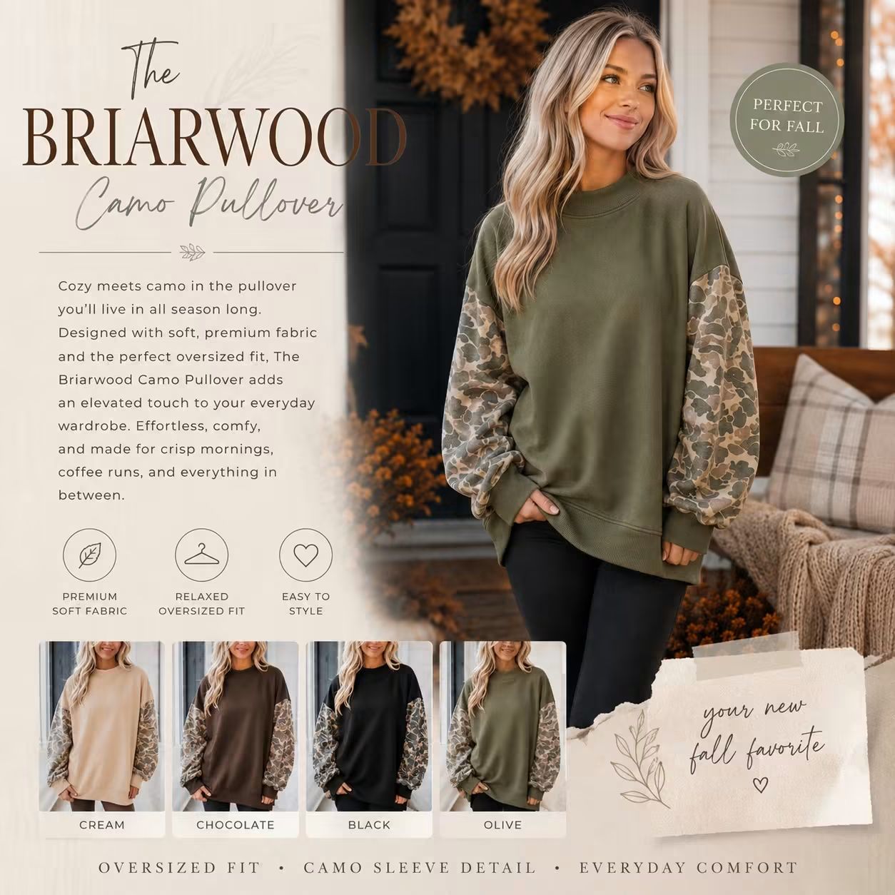 Briarwood Camo Pullover