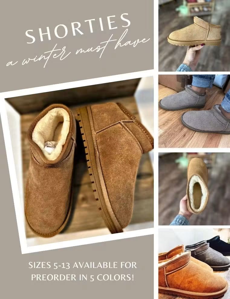 Faux Fur Lined Shortie Boots