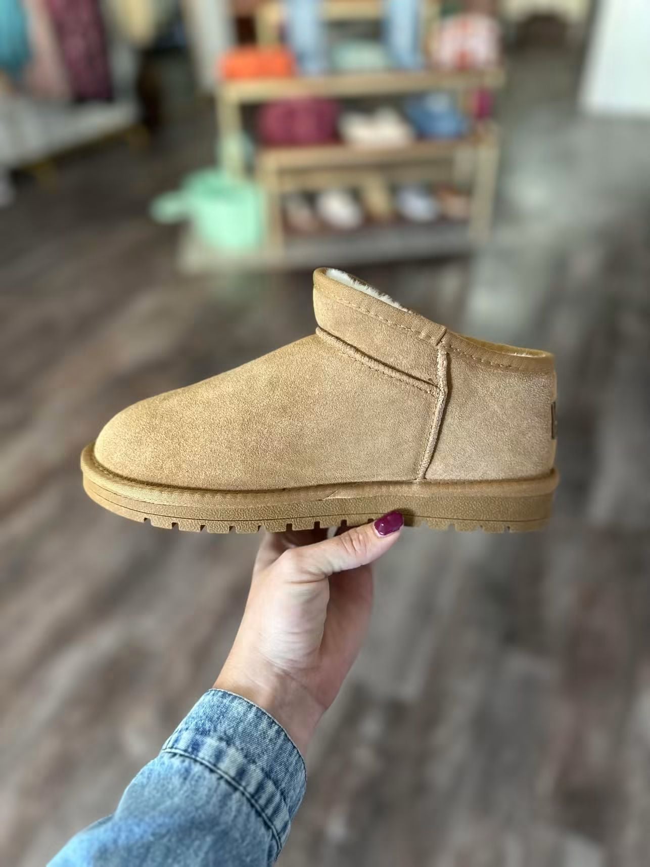 Faux Fur Lined Shortie Boots