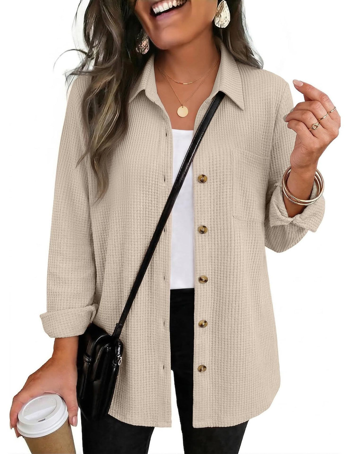 The Ellison Waffle Button Down