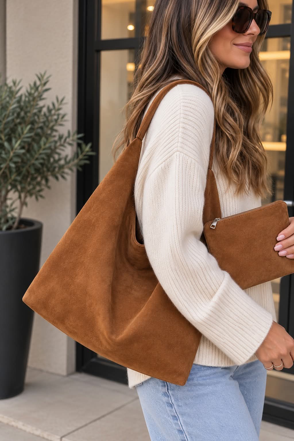 The Ellery Suede Tote