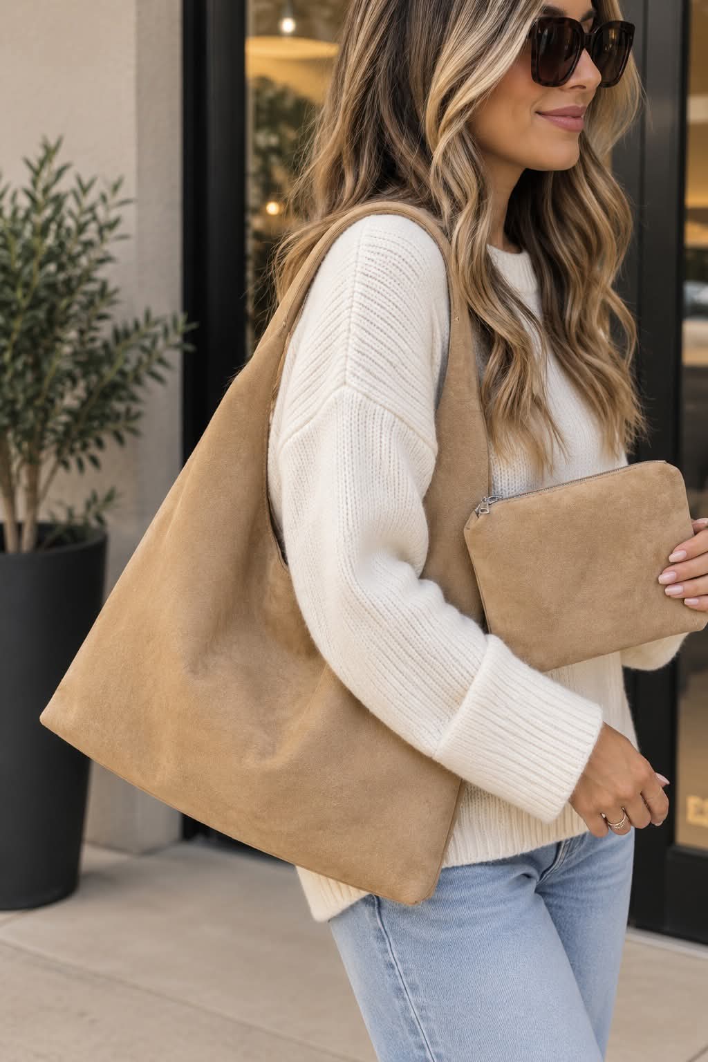 The Ellery Suede Tote