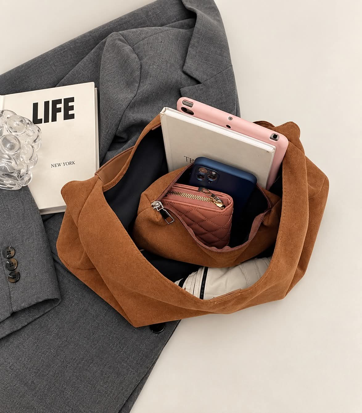 The Ellery Suede Tote