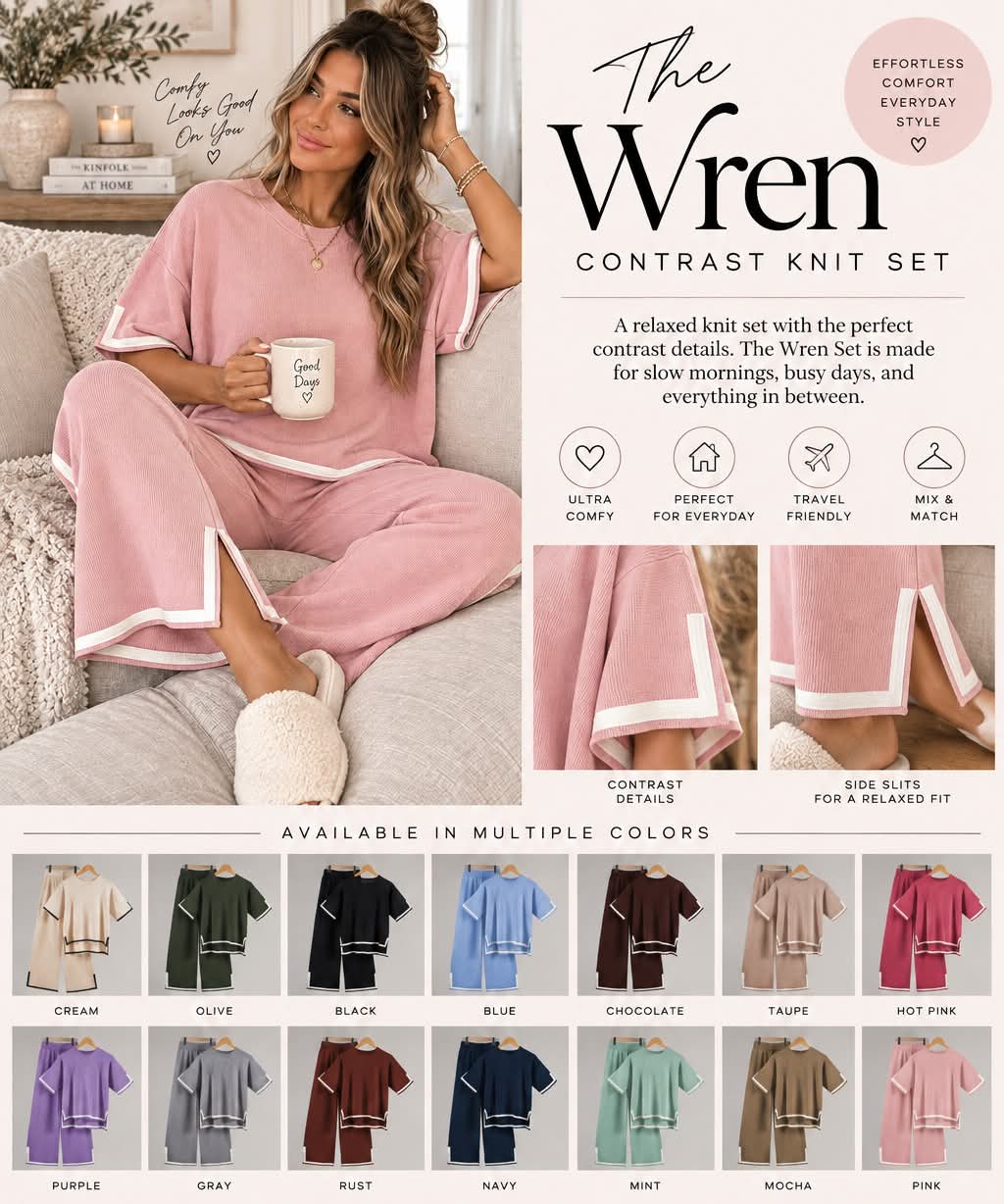 The Wren Contrast Knit Set