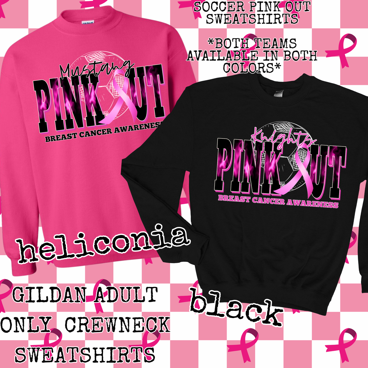 SOCCER PINK OUT CREW