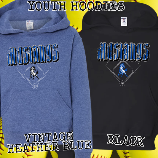 Mustang Softball Youth Hoodie